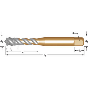 Machine tap M2.5x0.4 mm ISO529