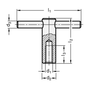 DIN6305-M20 Knebelmutter (fester Knebel)