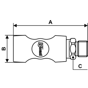 COUPLEUR AIR ISOB8 PLAST A-R BOUTON PS12 M1/2 CY SECURISE