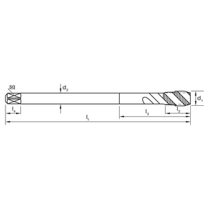 TARAUD M 16X2 DENT HELICOIDALE T199 6H R45 VA-DH DIN376 INOX