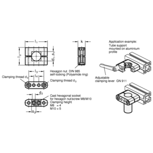 GN231-B14-2-BL Rohrschelle