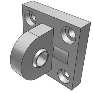 TENON ARRIERE DROIT ROTULE MP6 ACIER VERIN ISO D32
