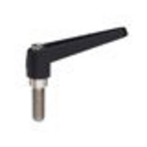 GN101.1-14-M5-25-SW Klemmhebel verstellbar Edelstahl schwarz
