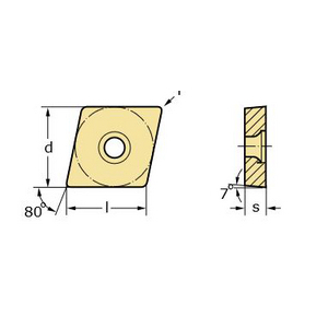 5167825-INSERTI TORNITURA FORMA POSITIVA CCMT120404-PM5 WAM30