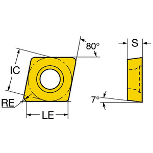 PLAQUETTE TOURNAGE COROTURN 107W CCMT 09 T3 04-WF 3005