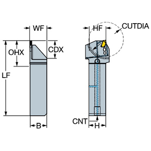 COROMANT COROCUT SCHACHTSTEEKGEREEDSCHAP QS-QD-LFH1300C12D