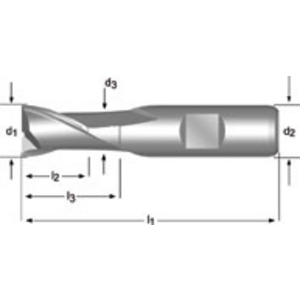 Slot Drill 17/32 inch DIN327D