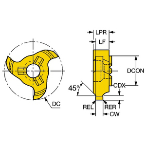 COROMANT COROMILL KOP GROEFSTEKEN 327R12-22 31545-GC 1025