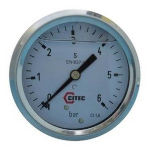 MANO BOITIER INOX 63MM BAIN 1/4 LB ARRIERE CENTRE 0/6 BARS