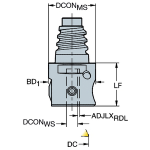 COROMANT ADAPTER EH -COROTURN XS EH25-R824XS08-013