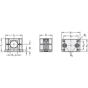 GN.47031-MORSETTO DI COLLEGAMENTO CON BASE DI FISSAGGIO ALLUMINIO PER TUBI TONDI GN 147-B25-2-BL