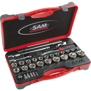 COFFRET 1/2. DE 32 OUTILS 6 PANS EN MM
