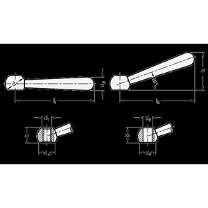 ELESA+GANTER KEGELGREEP DIN 99-200-M24-N