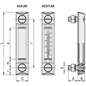 11357-R - IND. LIVELLO TERMOM. TECNOP. TRASPARENTE ALTA RES. UV VITI ACC. ZINCATO LUCIDO GUAR. NBR HCX.127/T-AR-M12