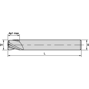 6144555-GP SC END MILL 3FL 10X10X22X76 40031000T022S TIALN