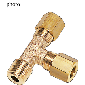 0103 - MALE STUD RUN TEE, BSP TAPER THREAD
