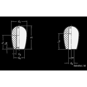 GN719.2-20-M8-RT Schaltknopf rot Elesa