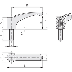 ELESA+GANTER KLEMHENDEL ERF.78 P-M10X30-C1