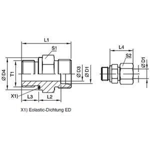 EO MALE STUD CONNECTOR GE10LM12X1.5EDOMD71