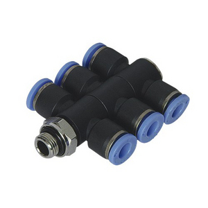 PARALLEL DOUBLE BANJO FITTING  3 HEADS Exterior tube diameter mm 10