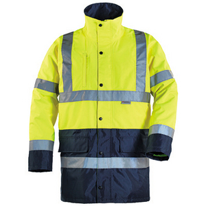 PARKA HIVIZ JAUNE/MARINE TM BANDE 3M
