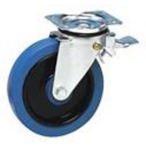 ROULETTE MAXI ROLL PIVOT.D125 300KG RLX BILLES BLEU
