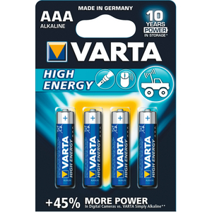9915400020 Batt. HIGH ENERGY Micro 4er Blister AAA Varta