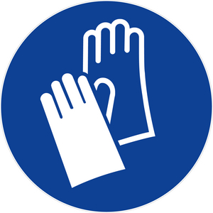 SAFETY SIGNS Model Hand protection required Ø 30 cm