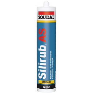 SILIRUB AS SILICONE SANITAIRE BLANC BRILLANT CART 300ML