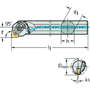 5522729-STELI TORNITURA E SCANALATURA A25T-DCLNR12