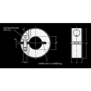 GN706.2-32-B14-AL Aluminium-Stellring geschlitzt