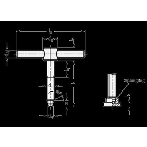 DIN6304-M8-50-E Knebelschraube mit festem Knebel