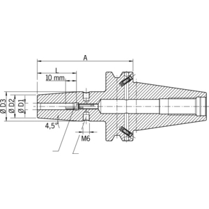 9314101009 Schrumpff. JISB6339ADB 10,0x 90mm BT40 H