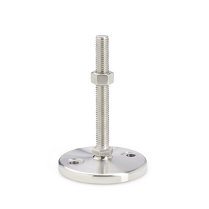 GN23-80-M12-125-D0-SK Edelstahl-Stellfuss mit Bohrungen
