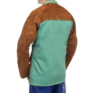 SCHWSERJACKE LAVA BROWN BR, L BR PP6168026L, 81 cm, m. feuerfestem Rücken, Rindspaltleder