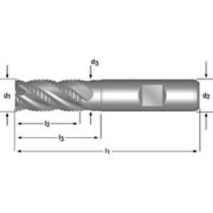 Roughing End Mill 12.00 mm DIN 844K