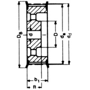 ZRS 44-H-300 Zahnriemenscheibe EN-GJL 200