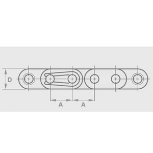 24B-1 GL GR (REX) Rollenkette-Einfach Rexnord