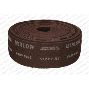 ROULEAU 115MMX10M MIRLON GR 360 ROUGE ABRASIF SUR NYLON