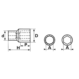 DOUILLE CHOC 1/2'TORX E20 LG.