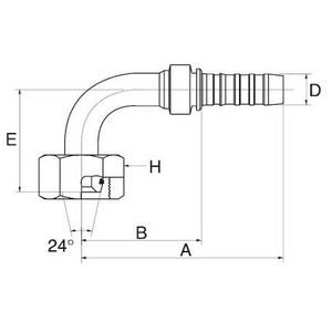 24GSP42FDLORX90 GSP Armatur GATES, B-Maß 120,9 mm