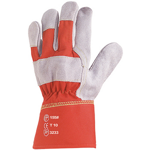 GANT DOCKER CROUTE VACHE SUP. GRIS TOILE ROUGE