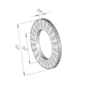 K 89412-TV/0-8 (INA) Axial-Zylinderrollenkranz, Polyamidkäfig INA