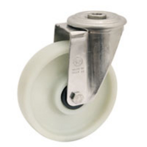 RUOTA 68 125X30 MONOLITICA POLIAMMIDE 6 CARICATO FIBRA DI VETRO SUPP. ROTANTE FORO PASSANTE NLX 685983