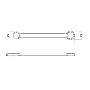 000950166-CHIAVE POLIGONALE DOPPIA DIRITTA 16X17 95 16X17