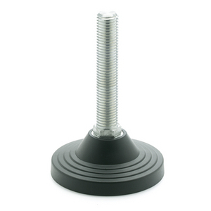 GN246-125-M24-95-BG Stellfuss mit Mutter mit Gummiauflage Elesa