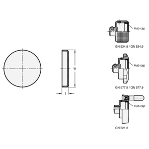 GN576-50 Abschlussdeckel für GN 534.8/GN 577.8 Elesa