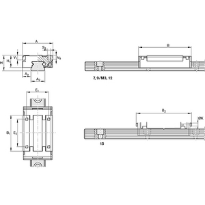 GUIDE A BILLES MINIATURE ANTI- CORROSION -RACLEURS FAIBLE FROTT