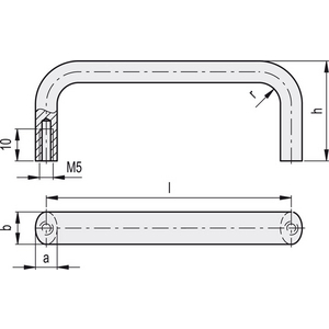 GN.27041-MANIGLIA A PONTE ALLUMINIO GN 427-12-120-EL