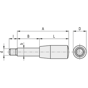 3604 - BRACCIO PER LEVE ACCIAIO CROMATO E DUROPLASTO BL.366/12X203